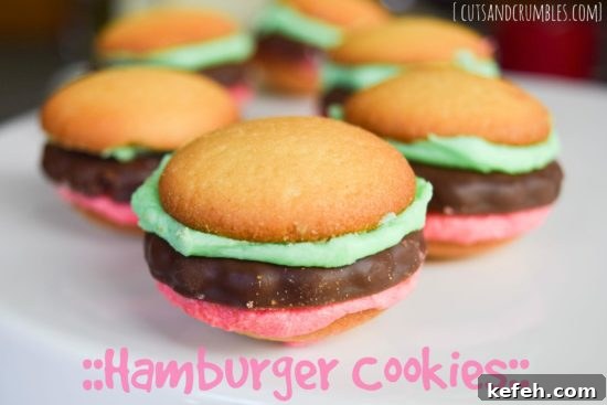 Hamburger-Shaped Cookies for Parties and Gifts 2 Hamburger Cookies-5