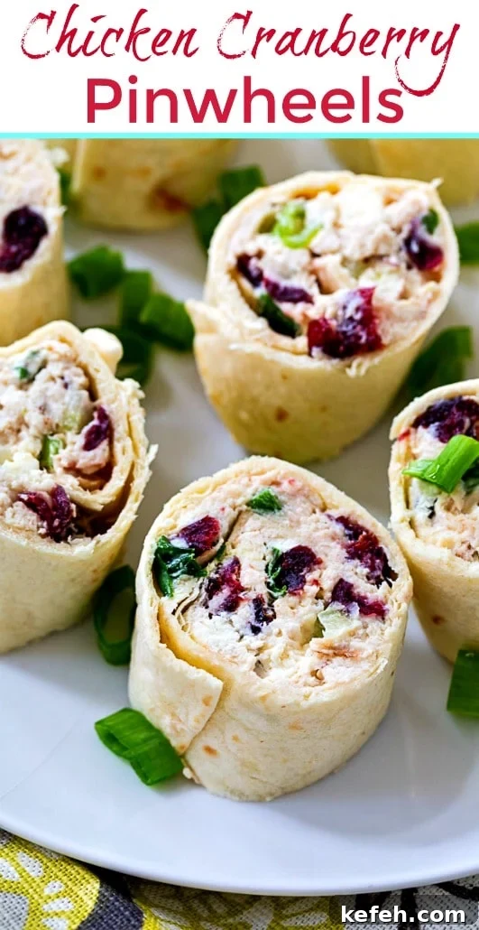 Bite-Sized Chicken Cranberry Pinwheels 5 Chicken Cranberry Pinwheels