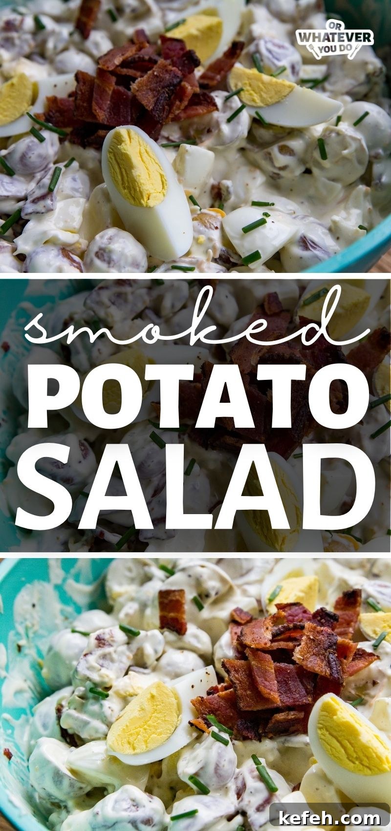 Smoked Potato Salad with Crispy Bacon and Dijon Dressing 12 Final plated smoked potato salad