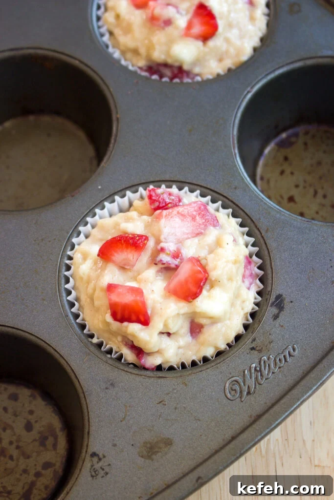 Light and Fluffy Strawberry Cottage Cheese Muffins 11 Baked muffins