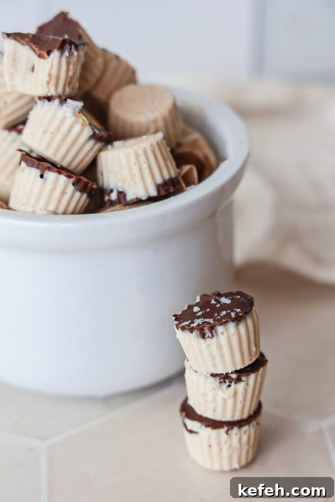 Frozen Yogurt Bites: Dairy-Free Option 7 A stack of chocolate covered frozen yogurt bites.